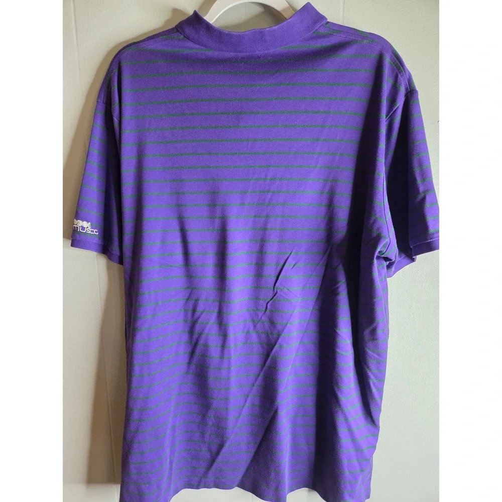 Polo Ralph Lauren Mens XXL Pima Soft Touch Striped Polo Shirt Purple Green 2142